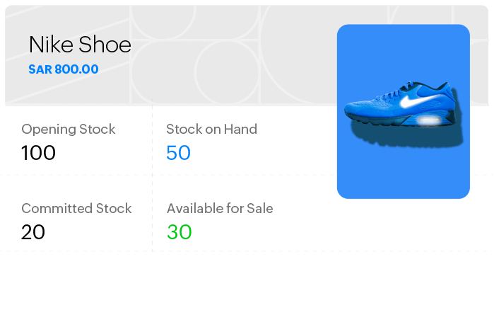 إمكانات إدارة المخزون والتتبع في Zoho Books